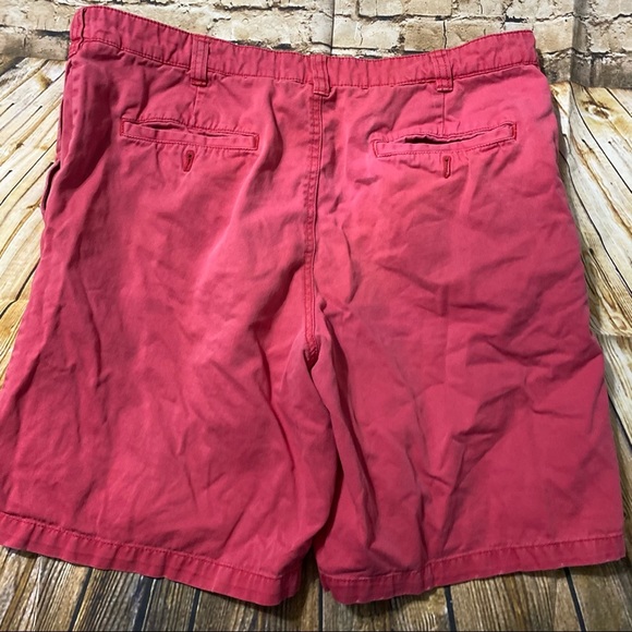 Club Rooms Pink Cotton Flat Front Chino Shorts - Picture 2 of 3